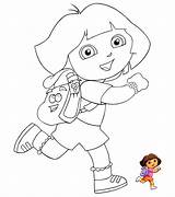 Dora Mewarnai Kartun sketch template