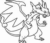 Charizard Mega Coloring Pokemon Pages Printable Kids Categories Cartoon sketch template