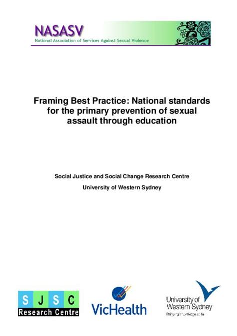 framing best practice national standards for the primary prevention of