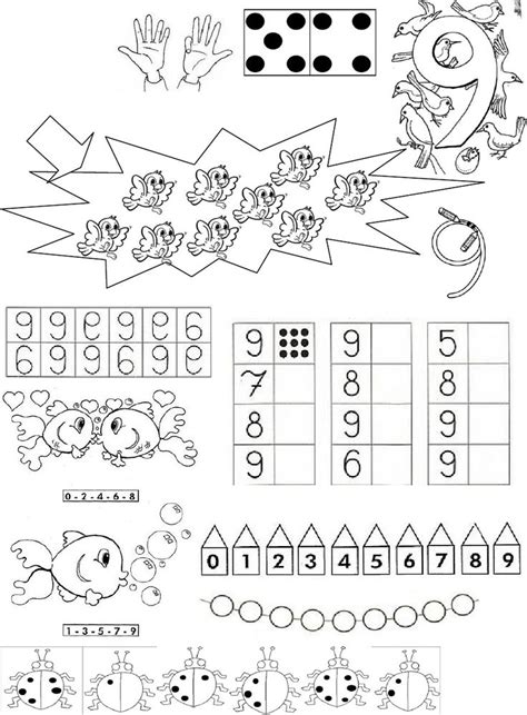 numarul  cifra  fisa de lucru matematicas preescolares alfabetizado matematicas