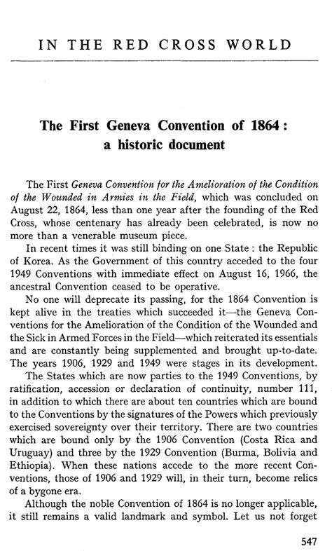 geneva convention    historic document