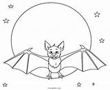 Coloring Pages Bat Halloween Bats Printable Kids sketch template