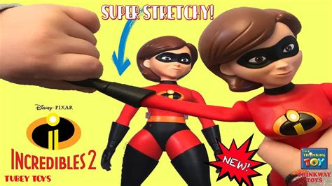 disney pixar incredibles 2 talking poseable doll elastigirl stretching arms stretchy action