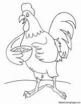 Rooster Food Coloring sketch template