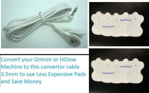 details about 3 5mm lead cable 24 massage pads compatible w omron