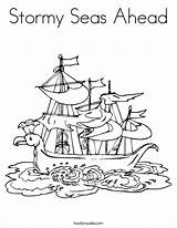 Coloring Pirate Ship Stormy Seas Ahead Sailing Noodle Plank Walk Built California Usa Twistynoodle Treasure Twisty sketch template