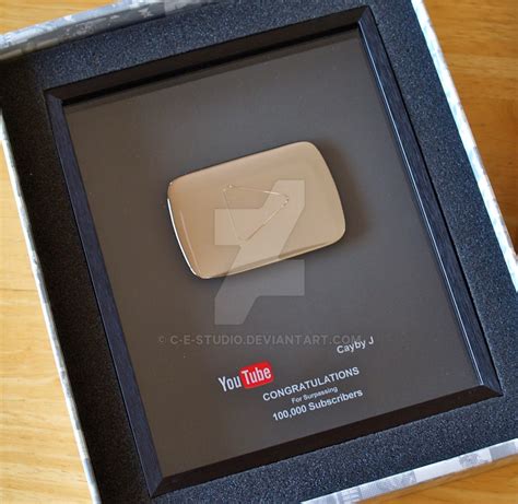 youtube play button plaque award    studio  deviantart