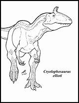Pages Cryolophosaurus Coloring Ceratosaurus Giganotosaurus Ellioti Deviantart Getcolorings Color Template Jurassic sketch template