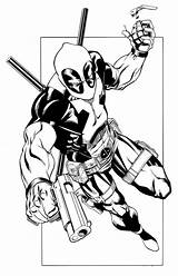 Deadpool Bestcoloringpagesforkids sketch template