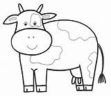 Vaca Colorir Vacas Krava Desenhos Animales Educação Mentamaschocolate sketch template