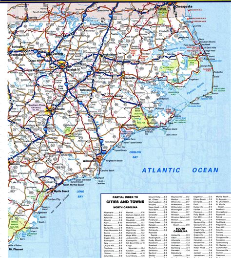 map  south carolina state  highwayroadcitiescounties south