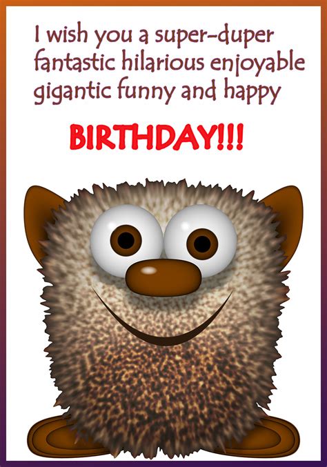 ideas   printable humorous birthday cards home