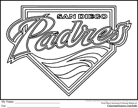 san diego padres baseball coloring page coloring home