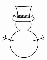 Snowman Blank Template Outline Clipart Clip Christmas sketch template