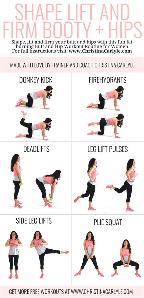 shape lift and firm butt and hip workout routine for women