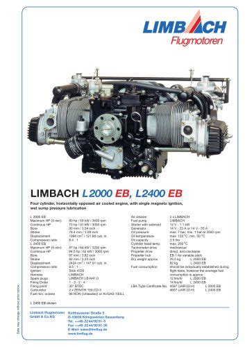 Limbach L 550 Ef Limbach Flugmotoren Gmbh And Co Kg Pdf Catalogs