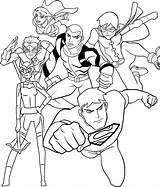 Justice Coloring Pages Young League Flash Kid Superboy Robin Lego Printable Colouring Miss Artemis Martian Print Kids Unlimited Superheroes Aqualad sketch template