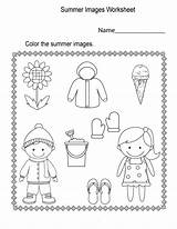 Summer Worksheet Worksheets Color Kids Only Coloring Kindergarten Pages sketch template