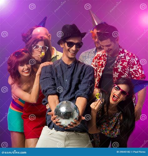 happy young people  party stock photography image