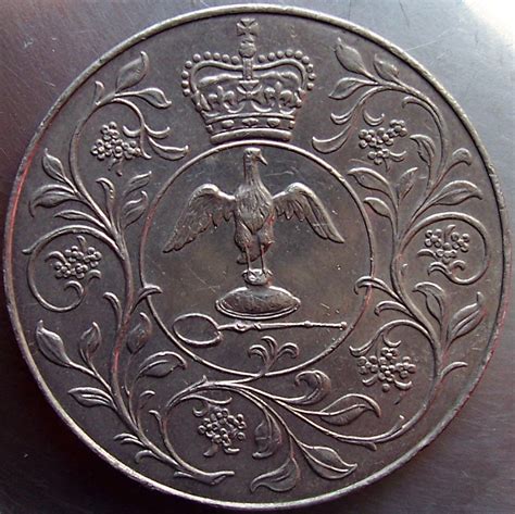 queen elizabeth ii silver jubilee coin  reverse flickr