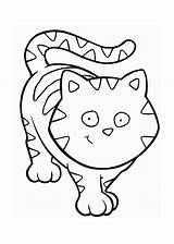 Cartoon Cat Coloring Scared Pages Clipart Animal Printable Kids Popular Google sketch template