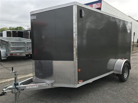 enclosed cargo trailer  charcoal ramp high country aluminum rons toy shop