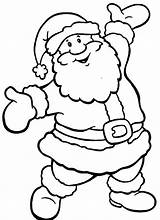 Santa Clipart Drawing Christmas Coloring Pages Claus Cliparts Clip Library sketch template