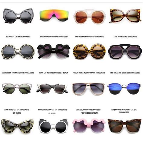 types of sunglasses and their names david simchi levi