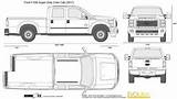 F250 Cab Blueprints sketch template