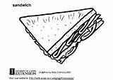 Sandwich Coloring Pages Sanwich Edupics Template Large sketch template