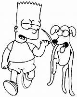 Bart Coloring Pages Simpson Popular sketch template