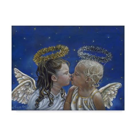 Trademark Fine Art Angel Kisses Canvas Art By Tricia Reilly Matthews