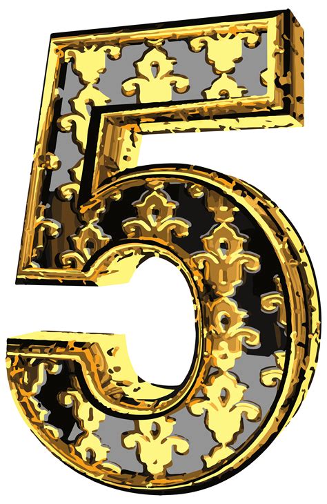 gold deco number  png clipart image clip art numbers clipart images