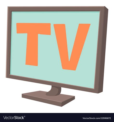 tv screen icon cartoon style royalty  vector image