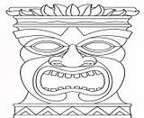 Tiki Masks sketch template