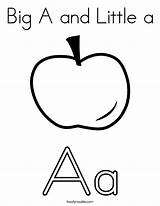 Coloring Big Little Letter Pages Apple Sheet Print Twistynoodle Alphabet Google Kids Letters Worksheets Printable Sheets Preschool Built California Usa sketch template