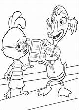Chicken Little Coloring Color Pages Print sketch template