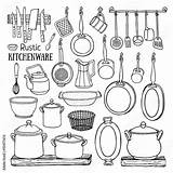 Kitchenware Pans Pots sketch template