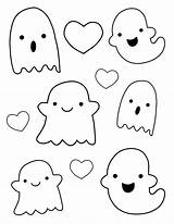 Ghost Drawing Cute Drawings Kawaii Simple Halloween Pages Outlines Ghosts Cartoon Coloring Doodles Outline Disegni Tattoo Doodle Template Easy Printable sketch template