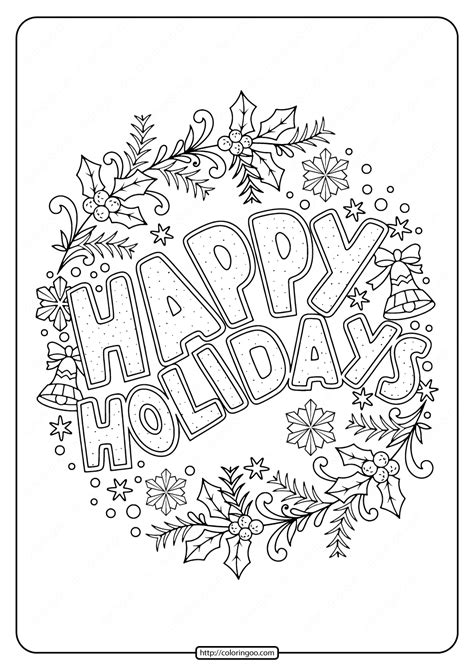 happy holidays coloring pages christmas coloring pages printable