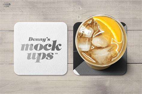 coaster mockup psd templates  drinks updated