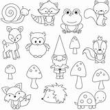 Icing Woodland Transfers Patterned Cute Piping sketch template