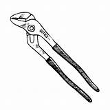 Pliers Groove Tongue Drawing G271 Zinc Wilde Tool Line Tools Paintingvalley sketch template