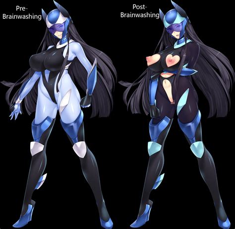 Rule 34 1girls Before And After Big Breasts Black Hair Blue Tinted