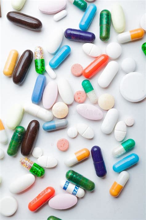 assorted pills stock photo image  tablets closeup