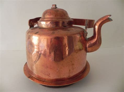 oude koperen ketel  copper kettle antiek koper ketel