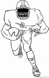 Football Coloring Pages Player Color Jersey Players Sheets Printable Nfl American Soccer Osu Drawing Coloring4free Blackhawks Chicago Kids Receiver Wide sketch template
