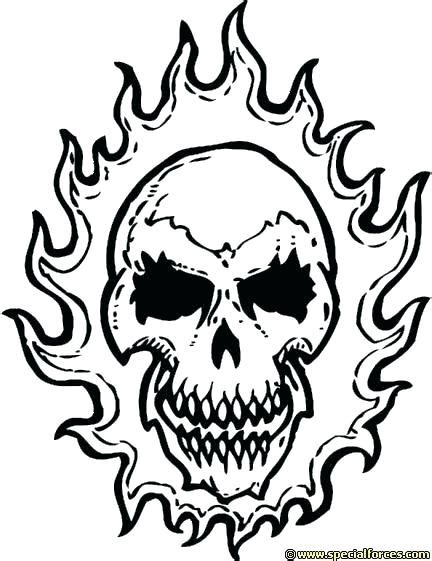 flaming skull coloring pages  getcoloringscom  printable
