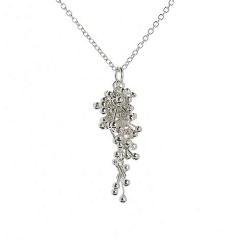 small silver drop necklace victoria sewart contemporary jewellery
