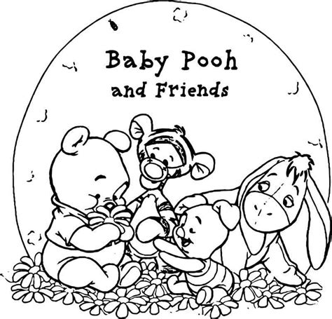 pooh wallpaper baby pooh   friends coloring page eeyore tigger